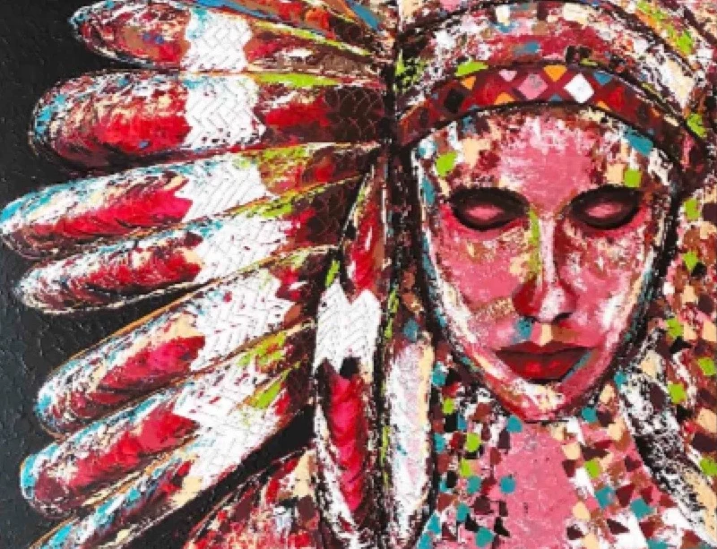Abstract Feelings - Emotional portrait painting by Mohabbat Ahmadi exploring human emotion