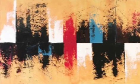 Abstract Reflection - Contemporary painting by Mohabbat Ahmadi exploring themes of reflection and consequence